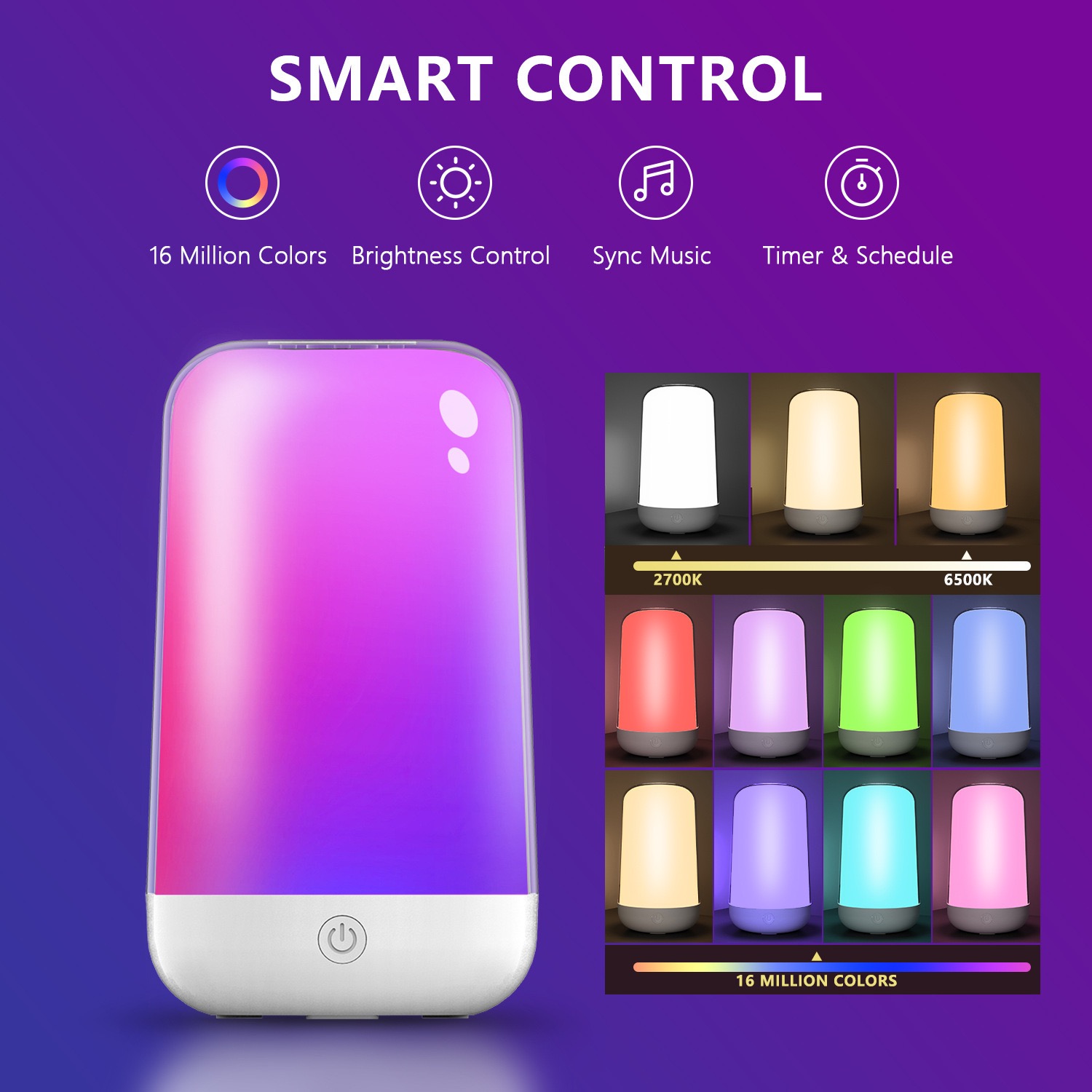 Smart Touch Table Lamp Works w - огляд і ціна Rgb Desk Lamp Smart