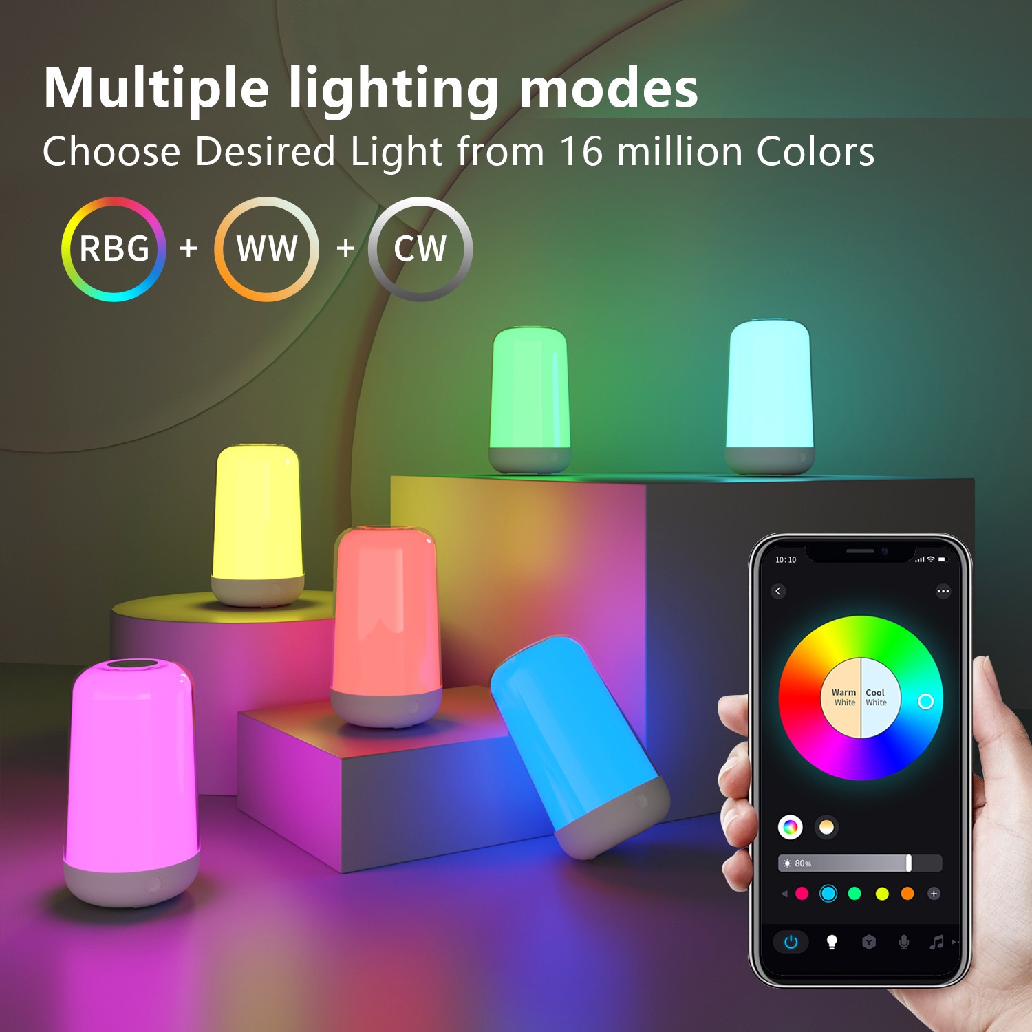 Smart Touch Table Lamp Works w - огляд і ціна Rgb Desk Lamp Smart