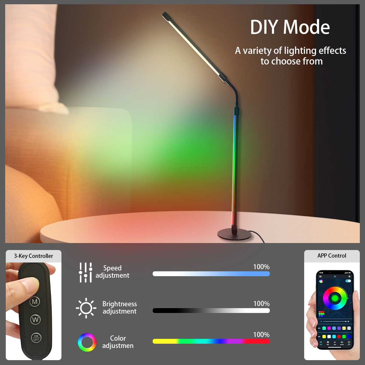 Smart Rgb Color-Changing Led D - огляд і ціна Rgb Desk Lamp Smart