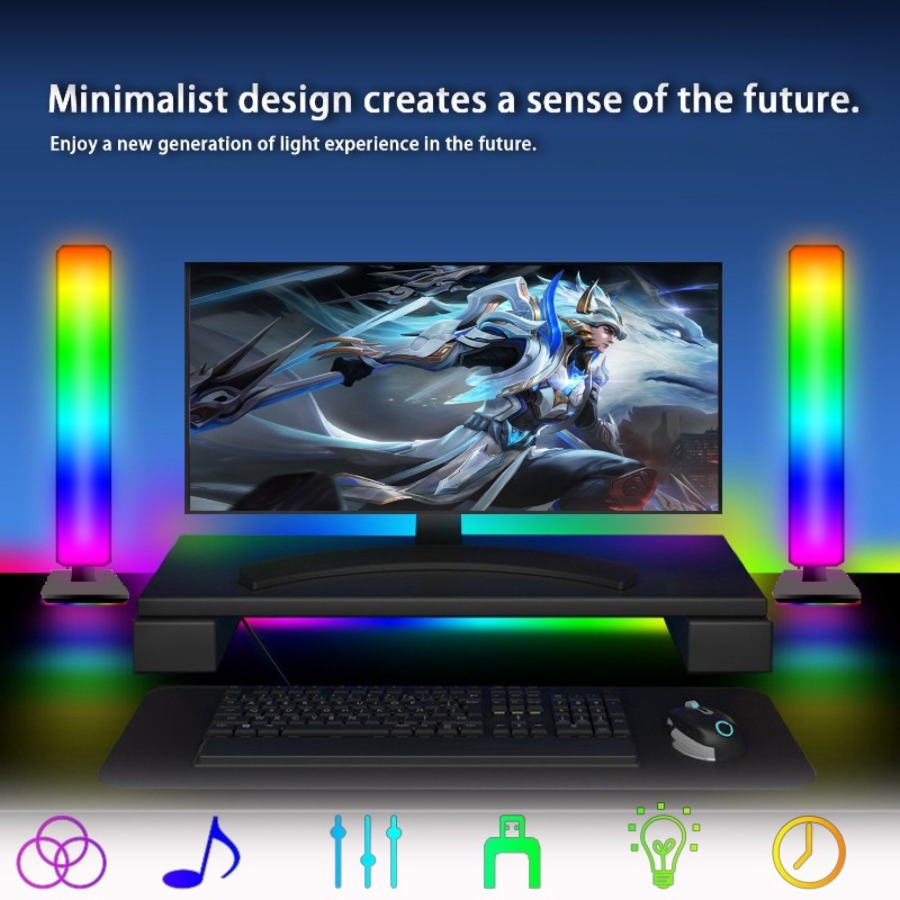 Smart Tuya RGB Gaming Atmosphe - огляд і ціна Rgb Desk Lamp Smart