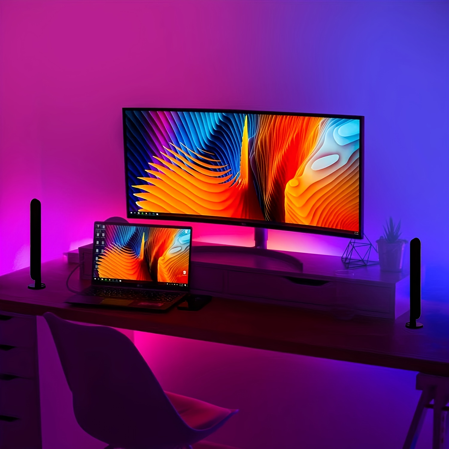1/2pc LED Desktop Smart RGB Li - огляд і ціна Rgb Desk Lamp Smart